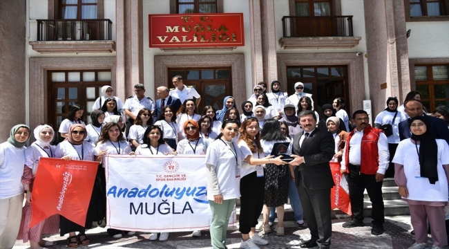 "Anadoluyuz Biz" projesi ile Aksaray'dan gelen öğrenciler Muğla'yı gezdi