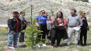 Farklı ülkelerden gelen gençler Beypazarı'nda fidan dikti