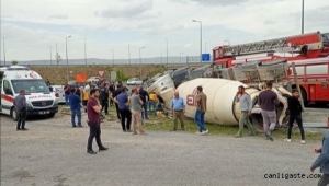 İldem KAYKOOP'da beton mikseri yan yattı