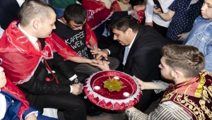 Kahramankazan'da engelli gençlere asker kınası yakıldı