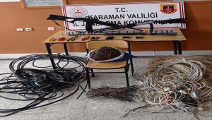 Karaman'da bakır kablo hırsızlığı yaptığı iddia edilen 1 kişi tutuklandı