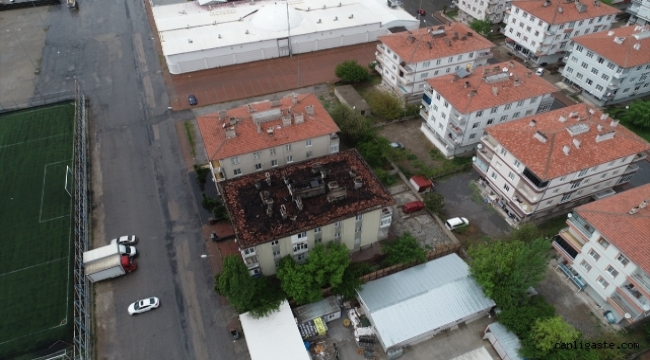 Kayseri'de binanın çatısında çıkan yangın söndürüldü