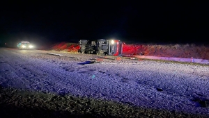 Sivas'ta devrilen itfaiye aracının sürücüsü öldü