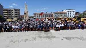 Yozgat'ta biçerdöverler hasat için güney illerine uğurlandı