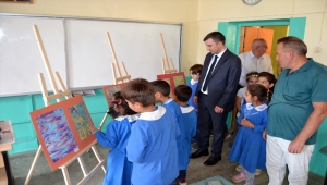 Güneysınır'da ilkokul öğrencilerinin yıl sonu sergisi açıldı