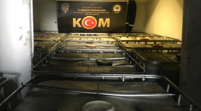 Kayseri'de 22 ton karışımlı akaryakıt operasyonu: 1 zanlı tutuklandı