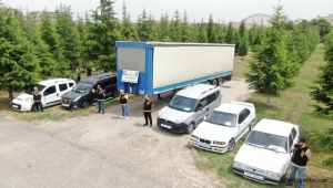 Kayseri'de sahte evrakla satılan 5 otomobil ve dorse ele geçirildi