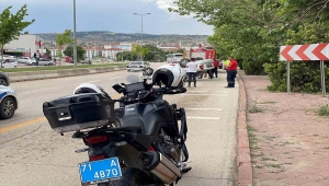 Kırıkkale'de devrilen otomobildeki 2 kişi yaralandı