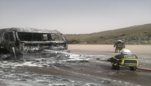 Kırıkkale'de yakıt yüklü tankerde çıkan yangın söndürüldü