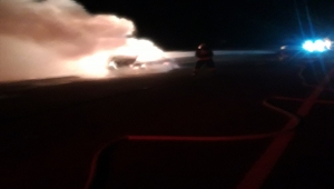 Konya'da otomobilinde çıkan yangına müdahale eden sürücü yaralandı 