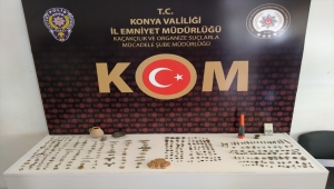 Konya'da tarihi eser operasyonunda 106 sikke ile 268 obje ele geçirildi