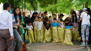 Polatlı'da çocuklar geleneksel sokak oyunlarıyla eğlendi