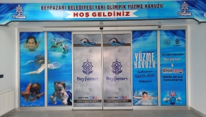 Beypazarı'nda yarı olimpik yüzme havuzu hizmete girdi 