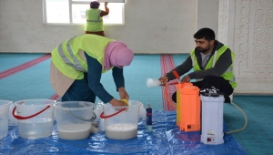 Hacılar'da mezarlık ve camilerde bayram temizliği yapıldı