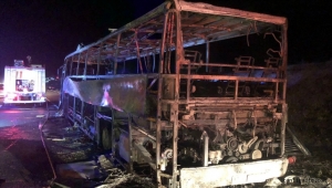 İstanbul-Kayseri seferini yapan yolcu otobüsünde yangın