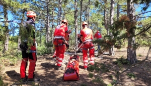 Kahramankazan'da arama kurtarma ekibine doğada arama kurtarma eğitimi verildi