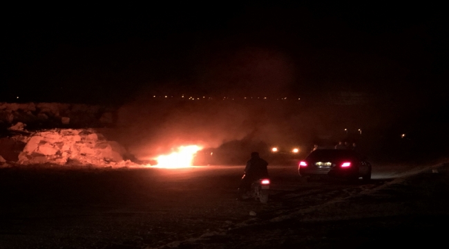 Karaman'da araç yangını