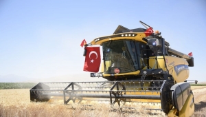 Karaman Valisi Akkoyun buğday hasadına katıldı