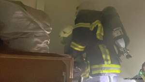 Kayseri'de bir evin banyosunda yangın