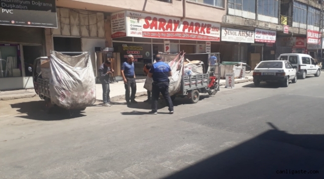 Kayseri'de hurda toplayanlara polis ve belediyeden denetim