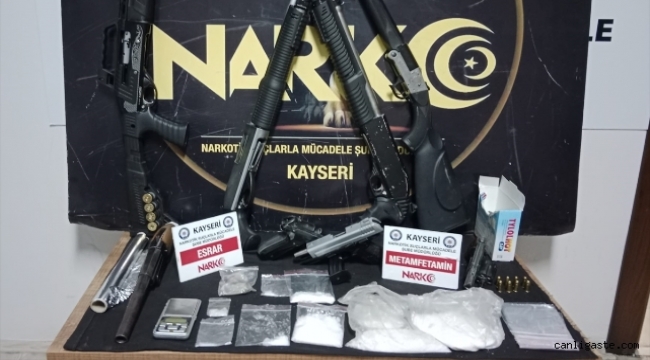 Kayseri'de iş yerine uyuşturucu operasyonu: 3 zanlı yakalandı