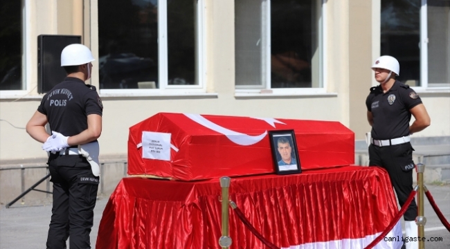 Kayseri'de kalp krizi sonucu vefat eden polis memuru için tören düzenlendi