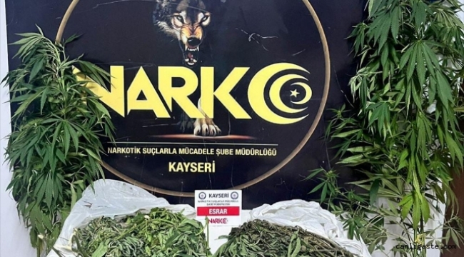 Kayseri'de sobaya gizlenmiş uyuşturucu ele geçirildi