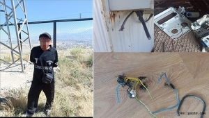 Kayseri vericiler bölgesinde hırsız suç üstü yakalandı