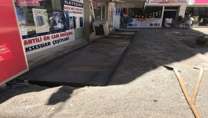 Kırşehir'de iş yerinin önündeki boşluğa düşen kadın ağır yaralandı