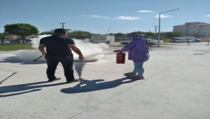 Kırşehir'de sağlık çalışanlarına yangın eğitimi verildi