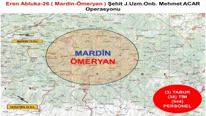 Mardin'de Eren Abluka-26 Şehit Jandarma Uzman Onbaşı Mehmet Acar Operasyonu başlatıldı