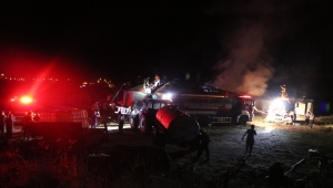 Çankırı'da çıkan yangında bir ev ve ahırda maddi hasar oluştu