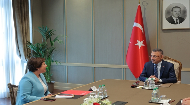 Cumhurbaşkanı Yardımcısı Oktay, Türkiye Noterler Birliği Başkanı Çağlayan'ı kabul etti