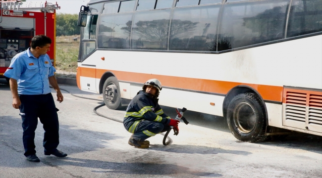 Eskişehir'de belediye otobüsünde çıkan yangın söndürüldü