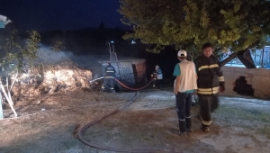 Hüyük'te samanlıkta çıkan yangın söndürüldü