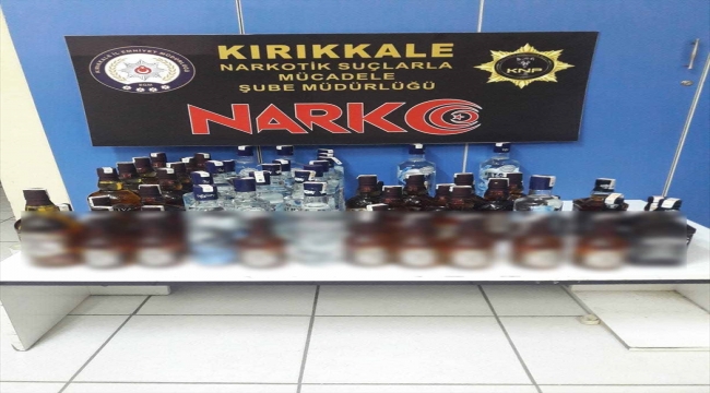 Kırıkkale'de 62 şişe kaçak içki ele geçirildi