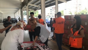 LÖSEV kanserle mücadele edenlere Kayseri'de et dağıttı