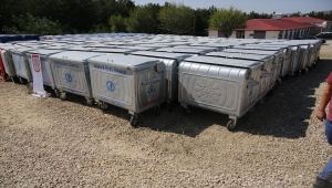 Yıldızeli ilçesine 235 çöp konteyneri teslim edildi