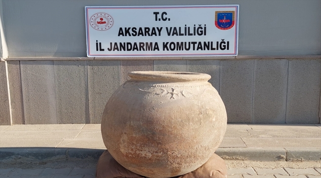 Aksaray'da Bizans dönemine ait olduğu değerlendirilen küp ele geçirildi