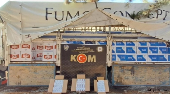 Kayseri'de 5 milyon makaron ele geçirildi