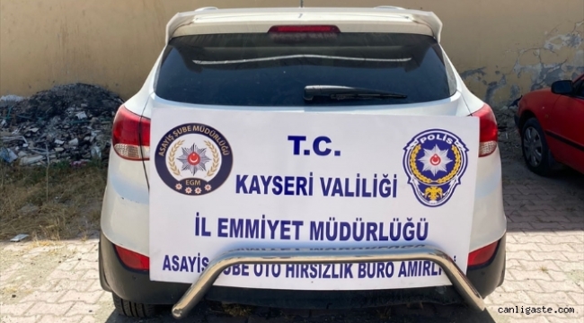 Kayseri'de çekiciyle çalınan otomobil Tomarza'da bulundu