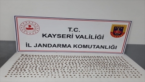 Kayseri'de tarihi nitelikte olduğu değerlendirilen 550 sikke ele geçirildi