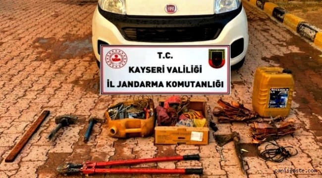 Kayseri'de TCDD'den hırsızlık yapan kişiler foto kapanla yakalandı