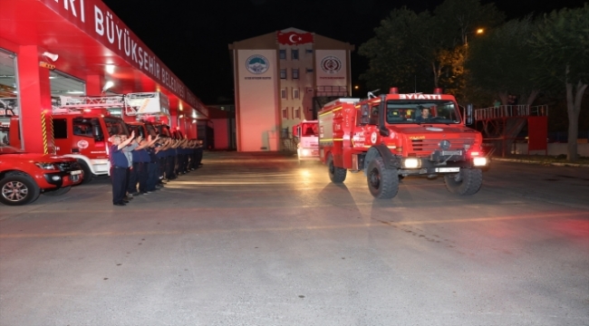 Kayseri'den Mersin'deki yangın söndürme çalışmalarına destek