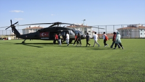 Kırşehir'de 100 çocuk jandarma helikopterleriyle şehir turu attı