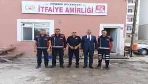 Suşehri Belediye Başkanı Yüksel'den itfaiye personeline ziyaret