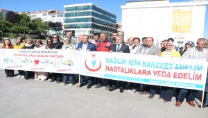 Yozgat'ta Halk Sağlığı Haftası dolayısıyla yürüyüş düzenlendi