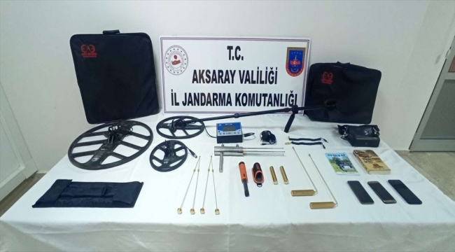 Aksaray'da kaçak kazı yapan 4 şüpheli suçüstü yakalandı