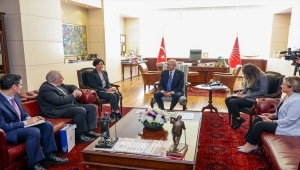 CHP Genel Başkanı Kılıçdaroğlu, Yunanistan'ın Ankara Büyükelçisi Lazaris'i kabul etti
