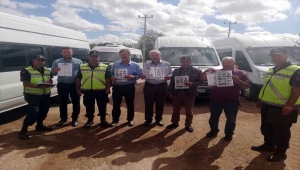 Jandarma ekiplerinden okul servisi denetimi